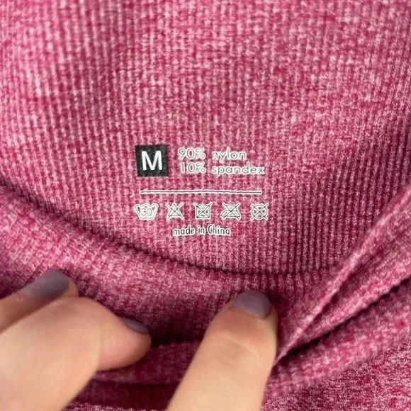 GYMSHARK Women’s M Pink Ombré Seamless High Rise Compression Leggings Pants - Picture 8 of 10